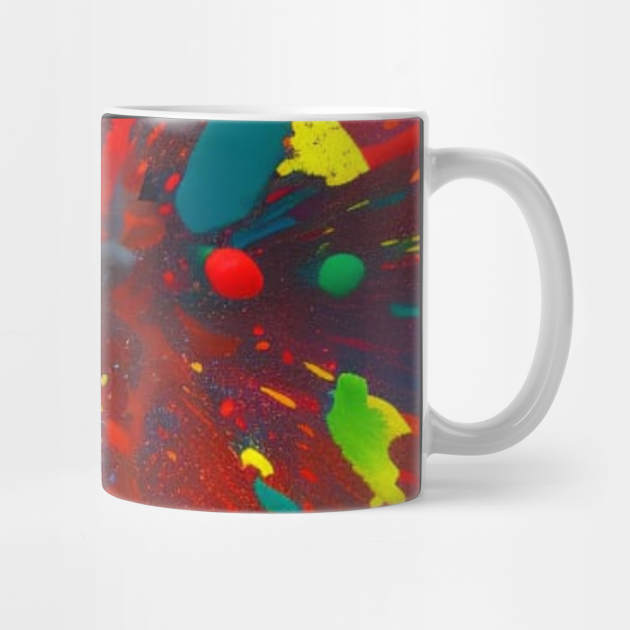 Abstract Colourful Splatter Art by DMBGdesigns